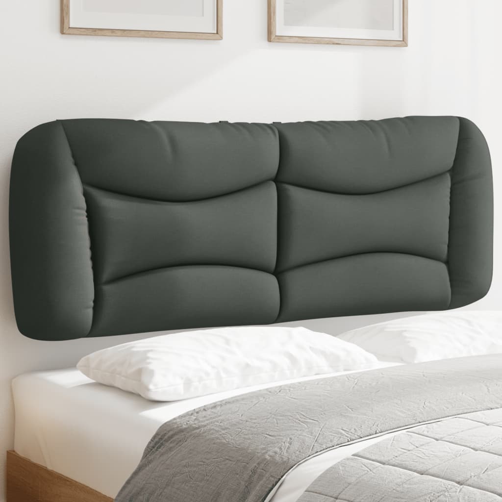 Kopfteil-Kissen "Hvar" Dunkelgrau 140 cm Stoff