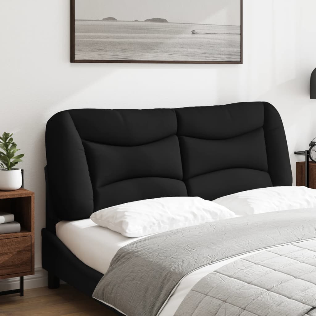Kopfteil-Kissen "Hvar" Schwarz 140 cm Stoff