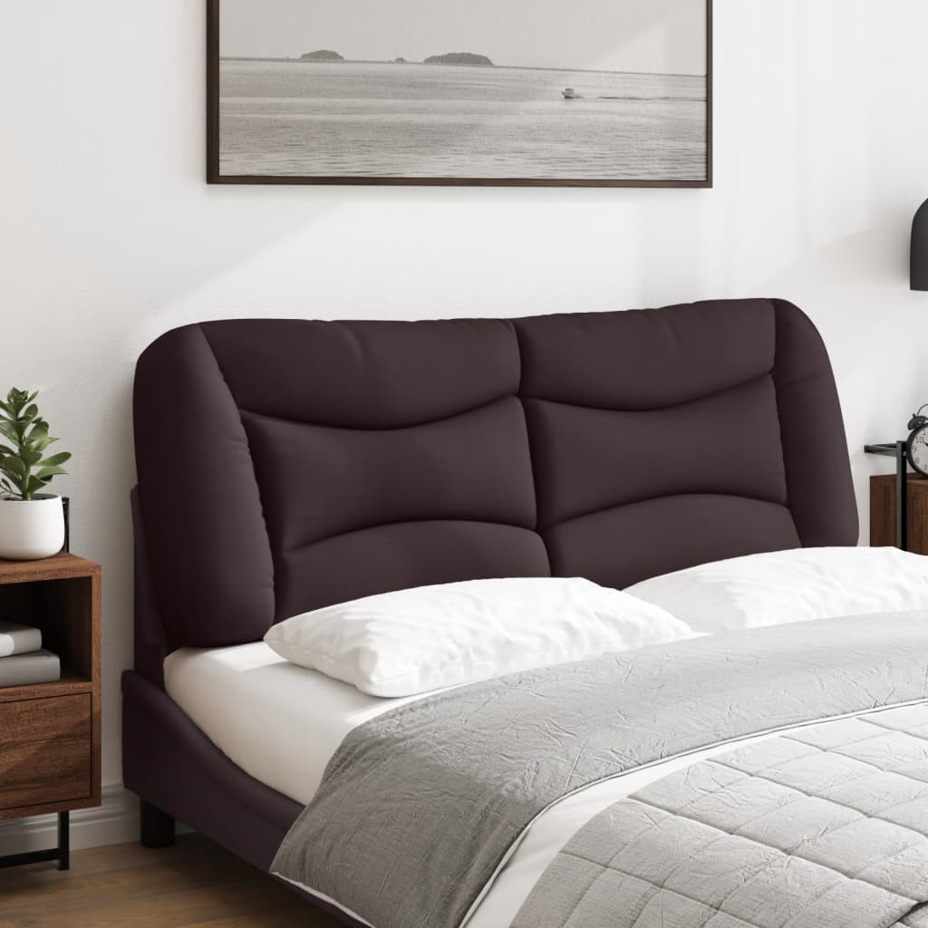 Kopfteil-Kissen "Hvar" Dunkelbraun 140 cm Stoff