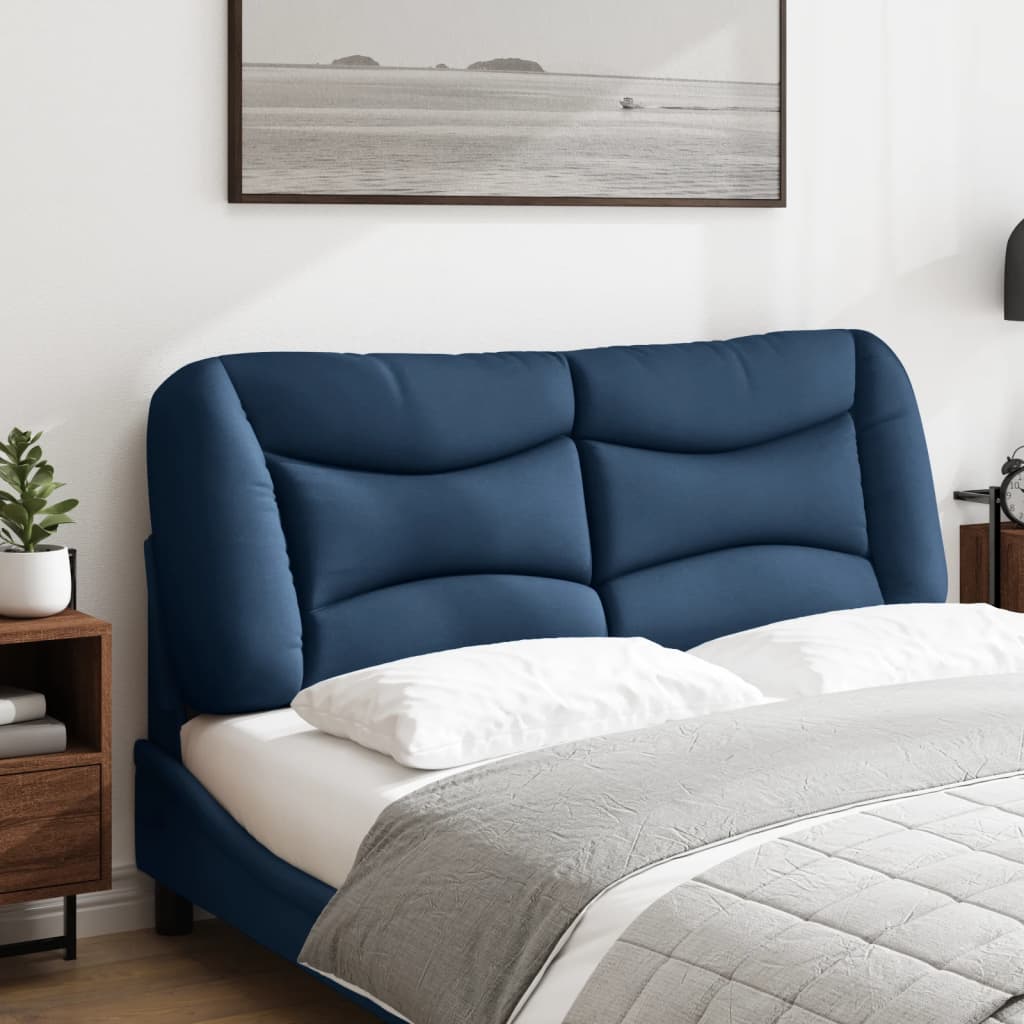 Kopfteil-Kissen "Hvar" Blau 140 cm Stoff