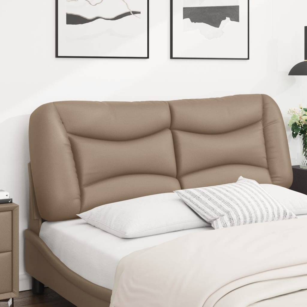 Kopfteil-Kissen "Hvar" Cappuccino-Braun 140 cm Kunstleder