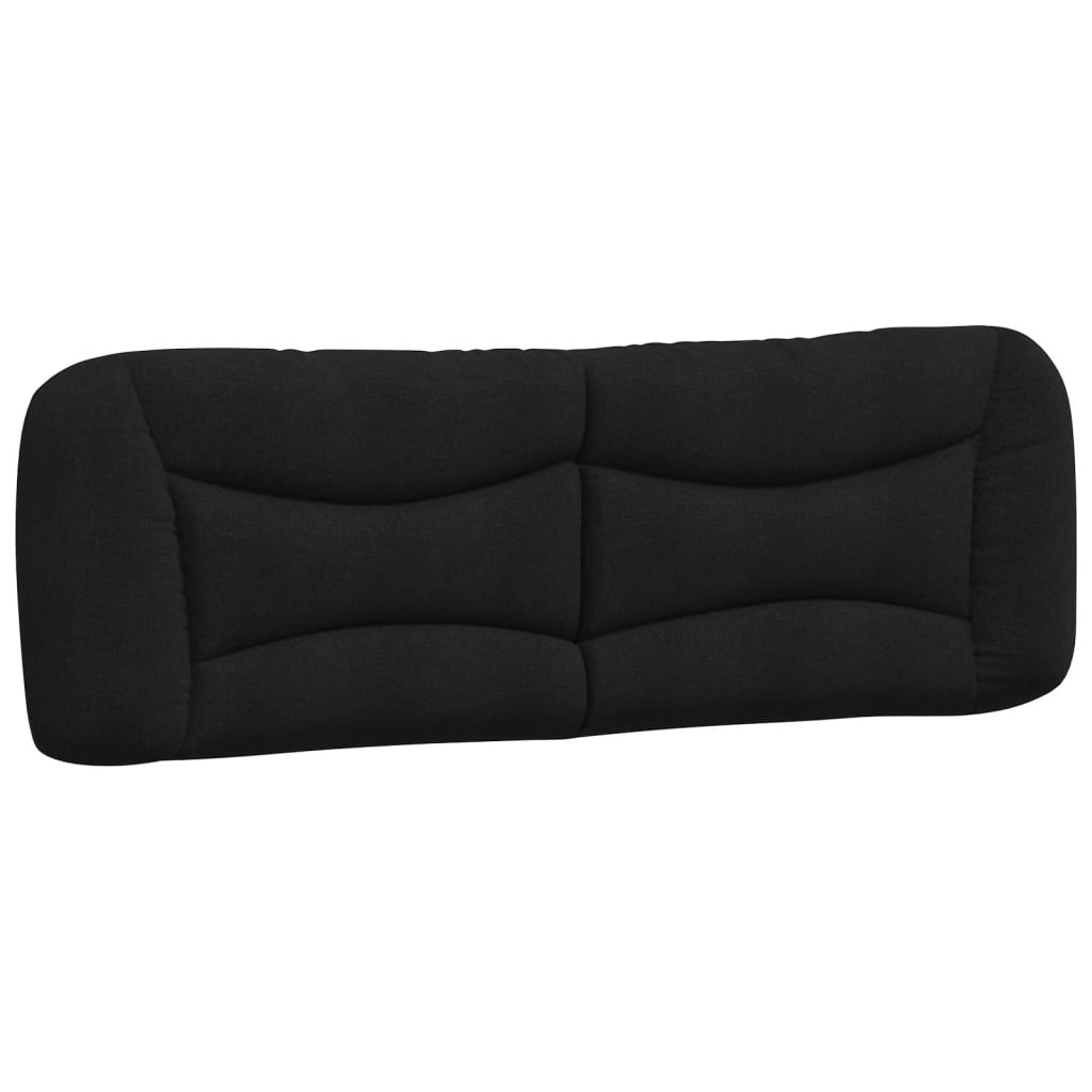 Kopfteil-Kissen "Hvar" Schwarz 160 cm Stoff