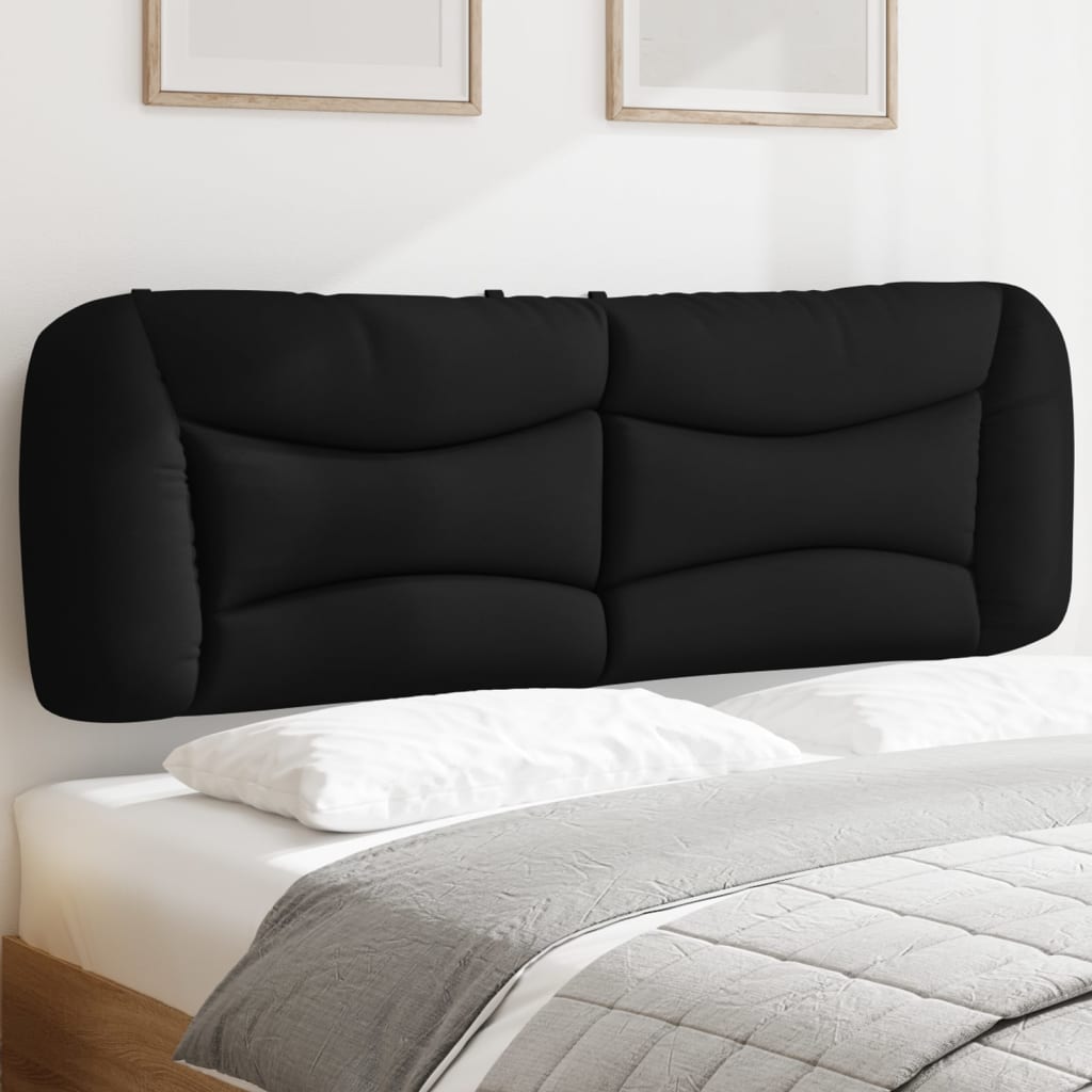 Kopfteil-Kissen "Hvar" Schwarz 160 cm Stoff