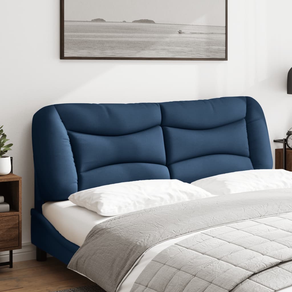 Kopfteil-Kissen "Hvar" Blau 160 cm Stoff