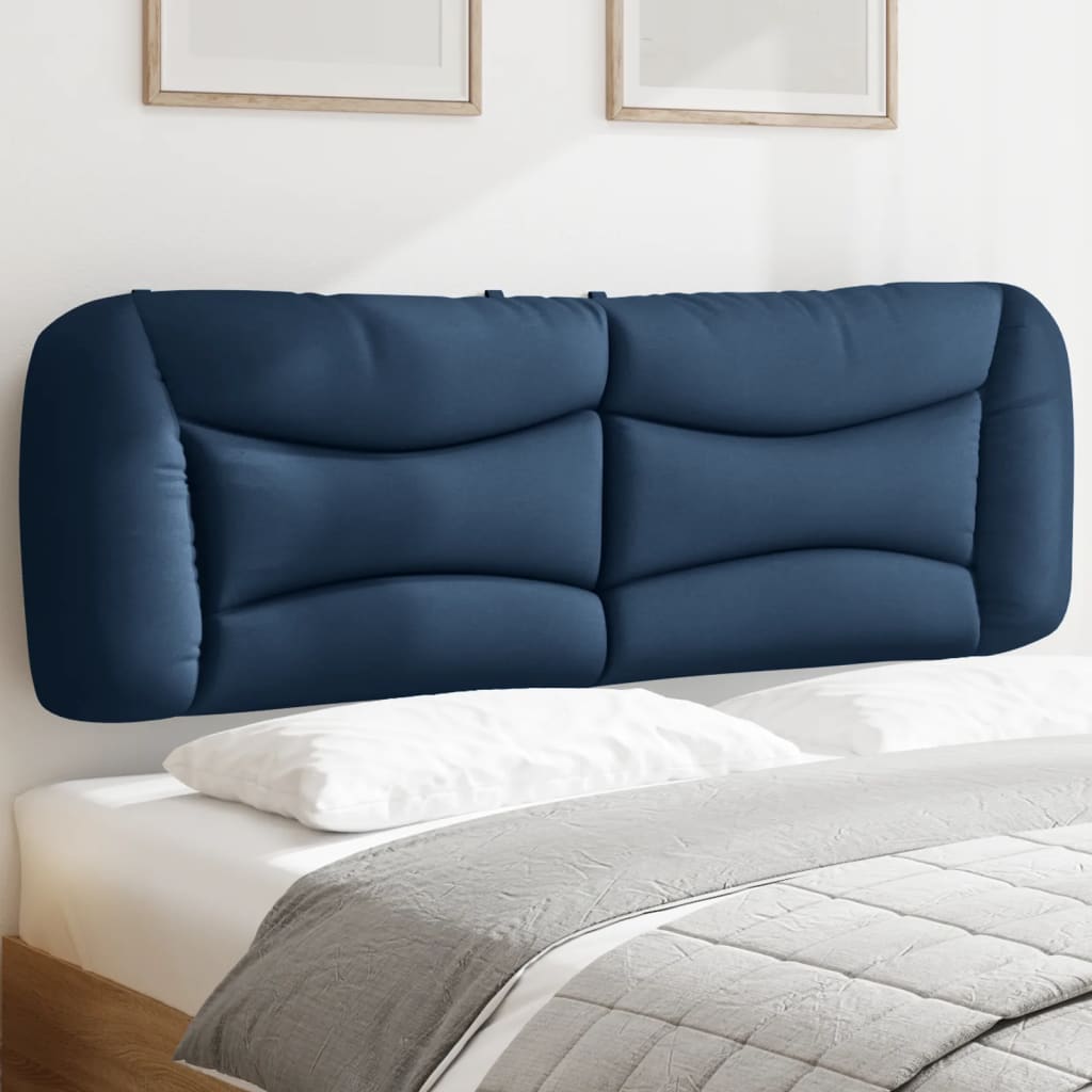 Kopfteil-Kissen "Hvar" Blau 160 cm Stoff