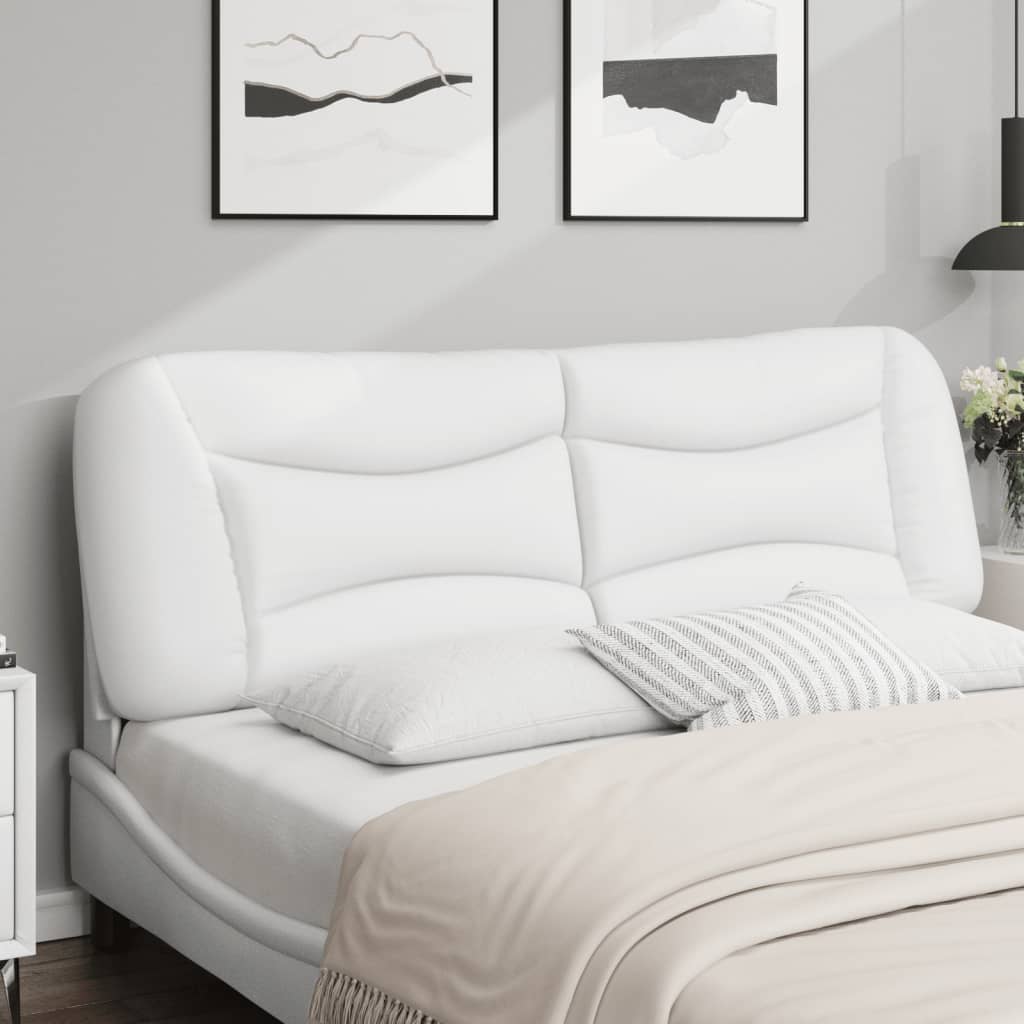 Kopfteil-Kissen "Hvar" Weiß 160 cm Kunstleder