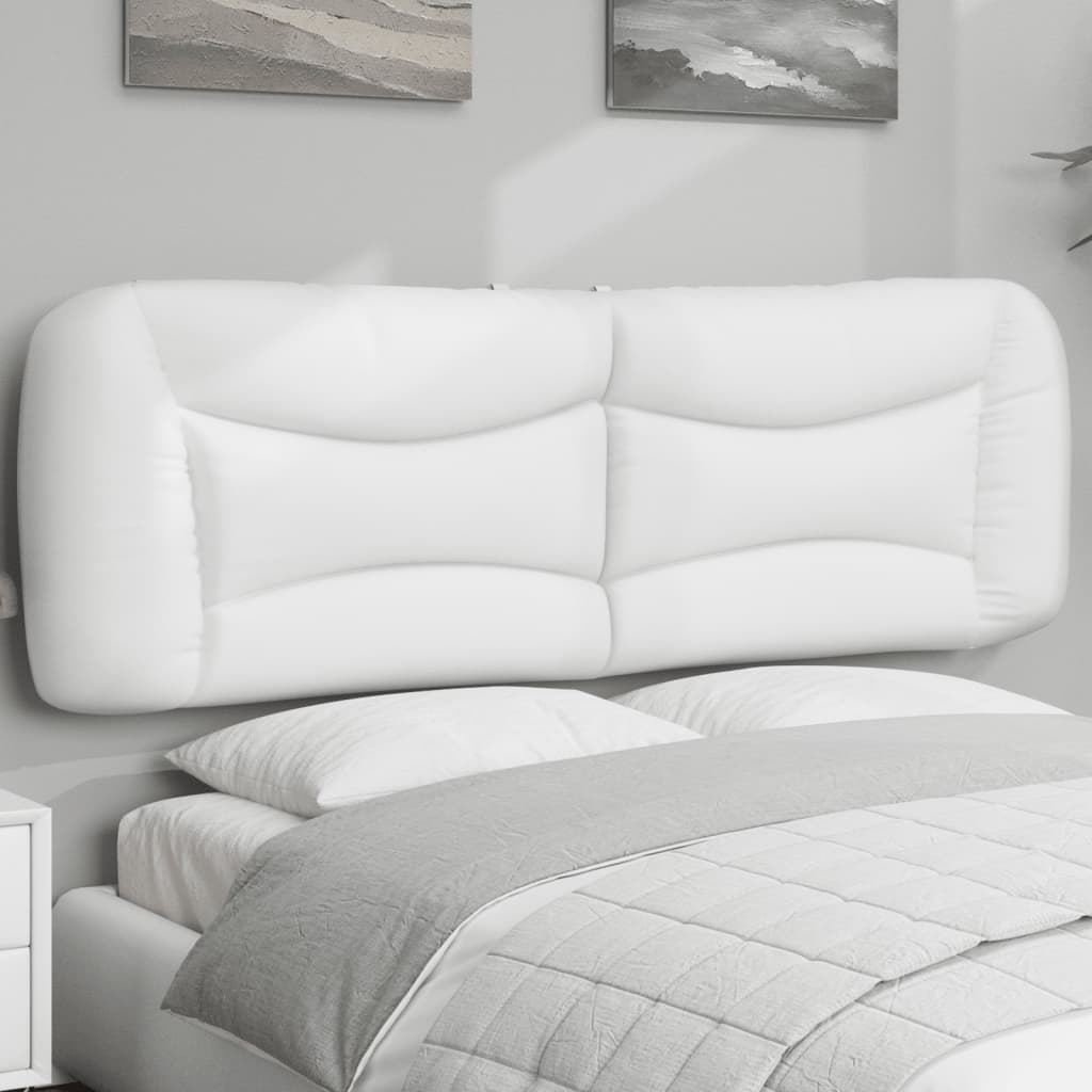 Kopfteil-Kissen "Hvar" Weiß 160 cm Kunstleder