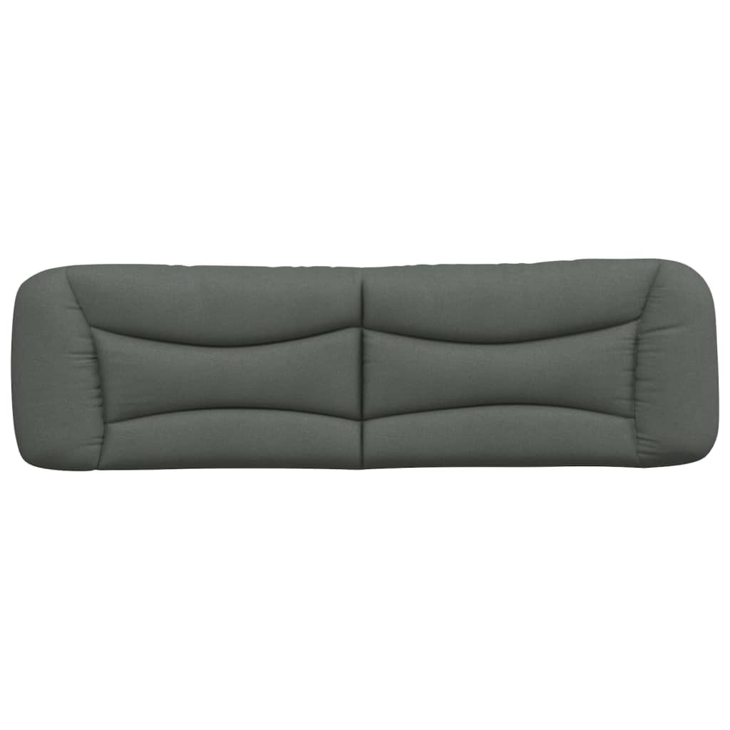 Kopfteil-Kissen "Hvar" Dunkelgrau 180 cm Stoff