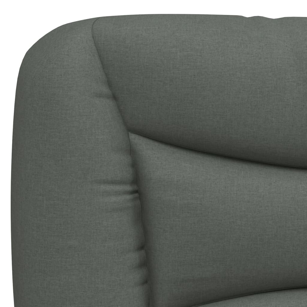 Kopfteil-Kissen "Hvar" Dunkelgrau 180 cm Stoff