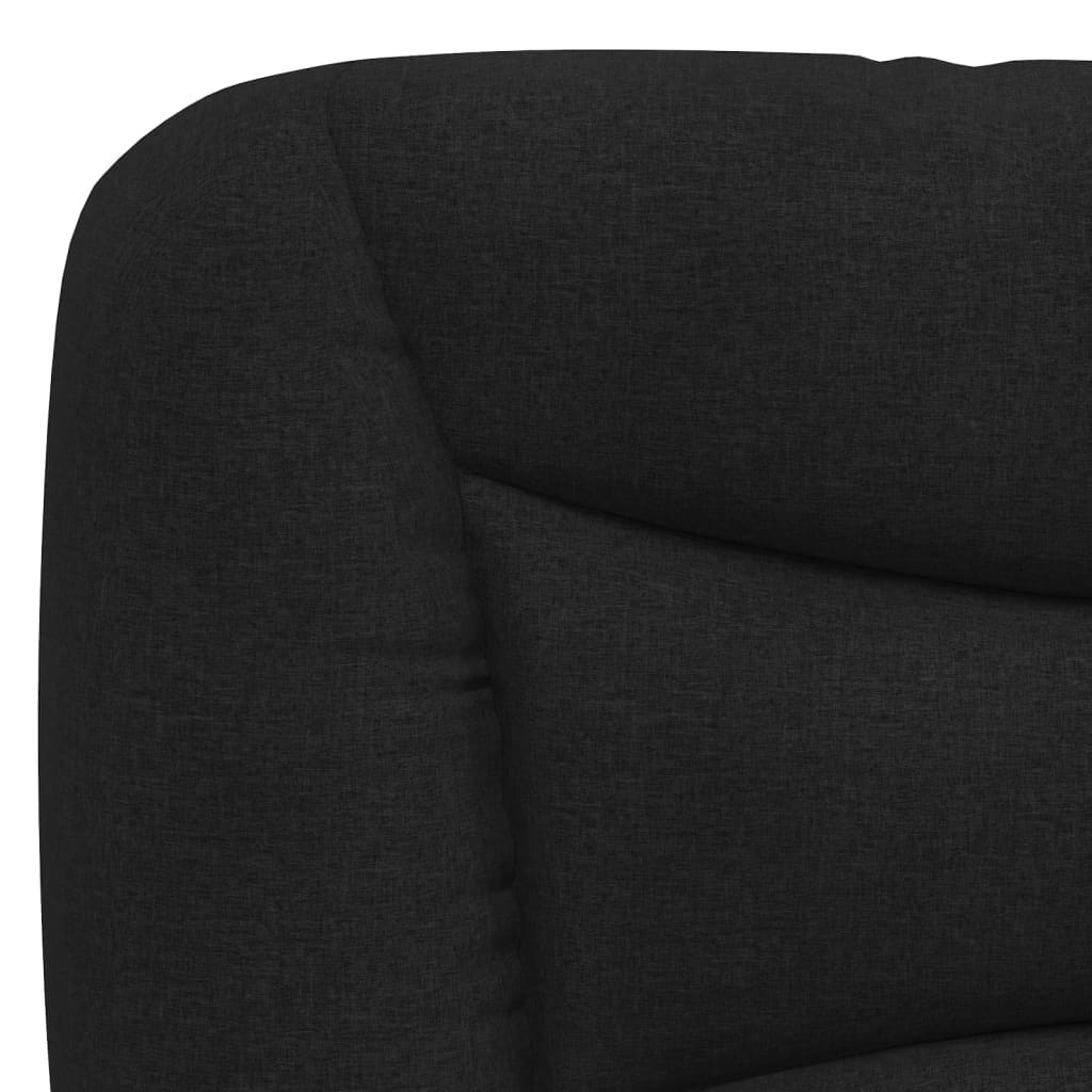 Kopfteil-Kissen "Hvar" Schwarz 180 cm Stoff