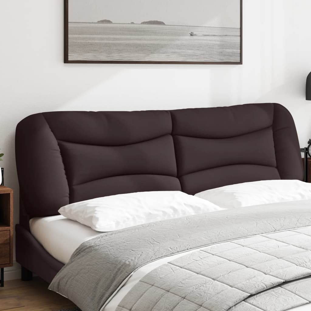 Kopfteil-Kissen "Hvar" Dunkelbraun 180 cm Stoff