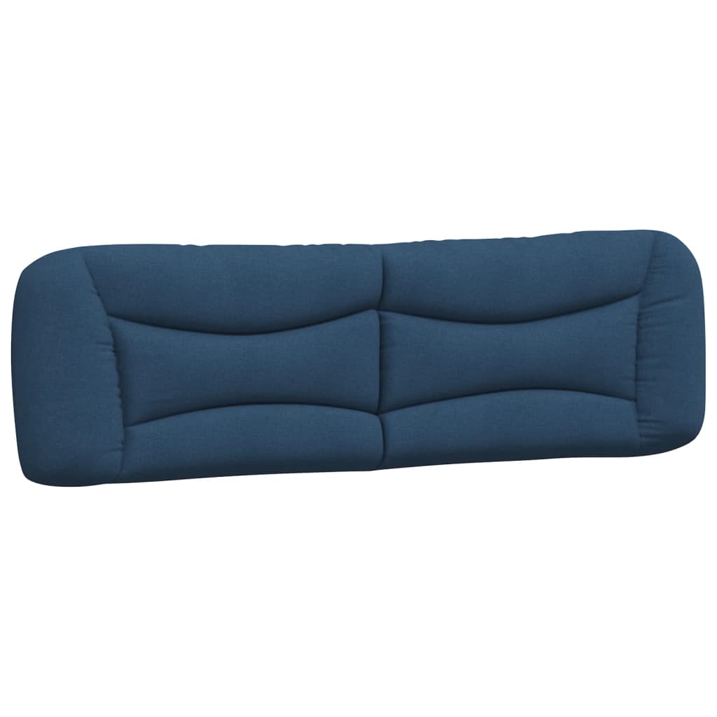 Kopfteil-Kissen "Hvar" Blau 180 cm Stoff