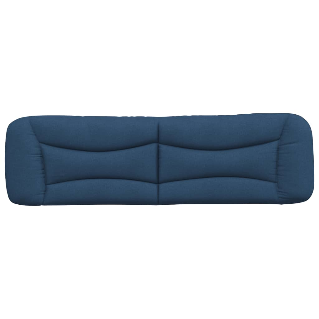 Kopfteil-Kissen "Hvar" Blau 180 cm Stoff