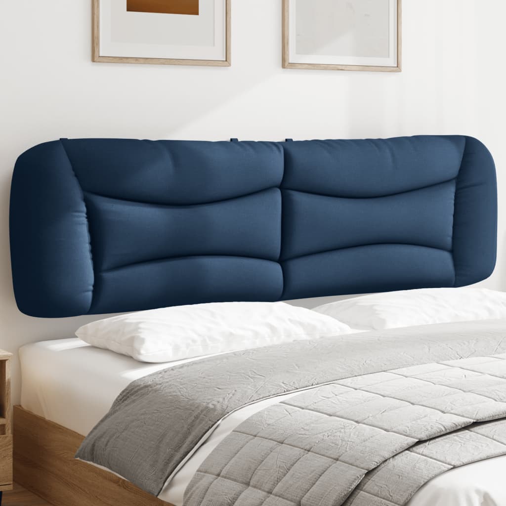 Kopfteil-Kissen "Hvar" Blau 180 cm Stoff