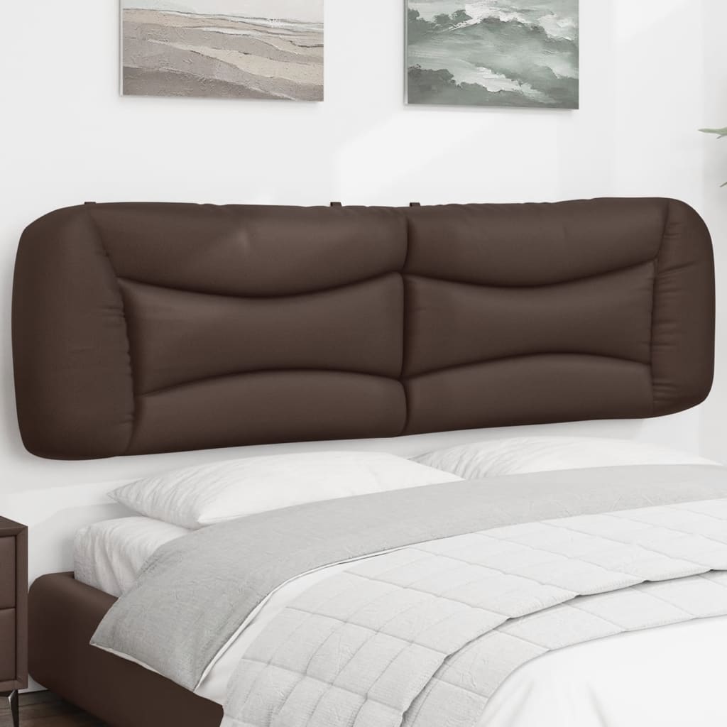 Kopfteil-Kissen "Hvar" Braun 180 cm Kunstleder