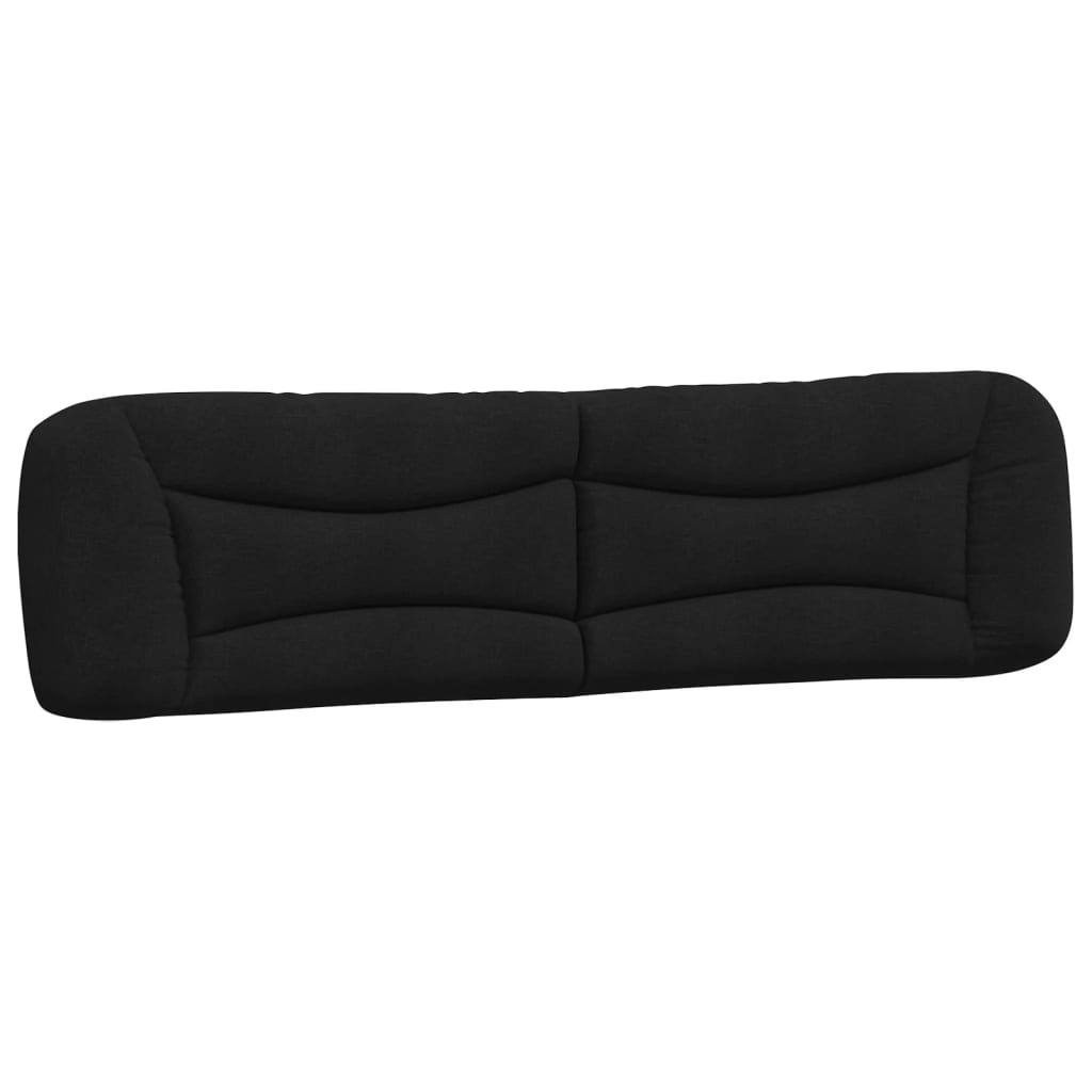 Kopfteil-Kissen "Hvar" Schwarz 200 cm Stoff