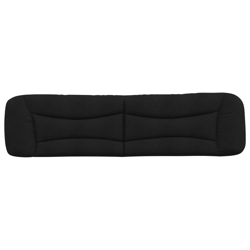Kopfteil-Kissen "Hvar" Schwarz 200 cm Stoff