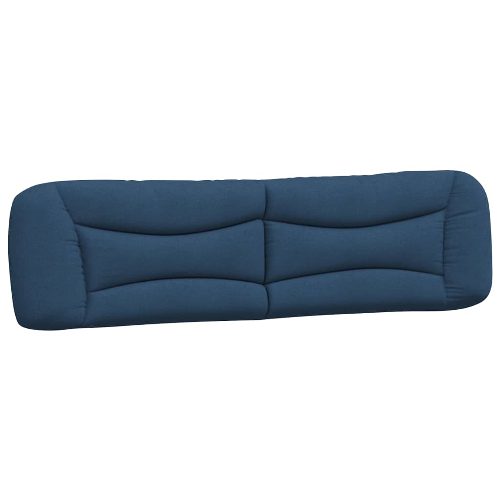 Kopfteil-Kissen "Hvar" Blau 200 cm Stoff