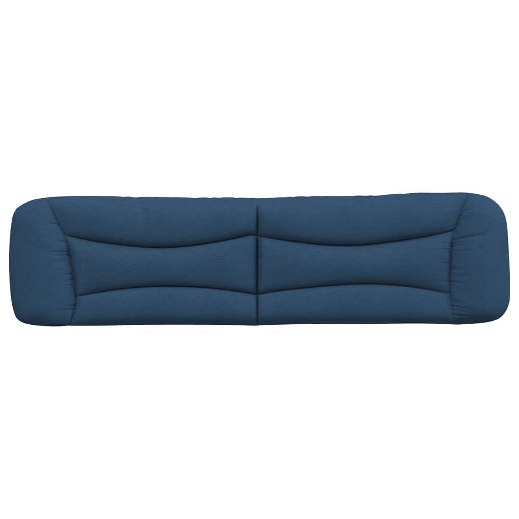 Kopfteil-Kissen "Hvar" Blau 200 cm Stoff