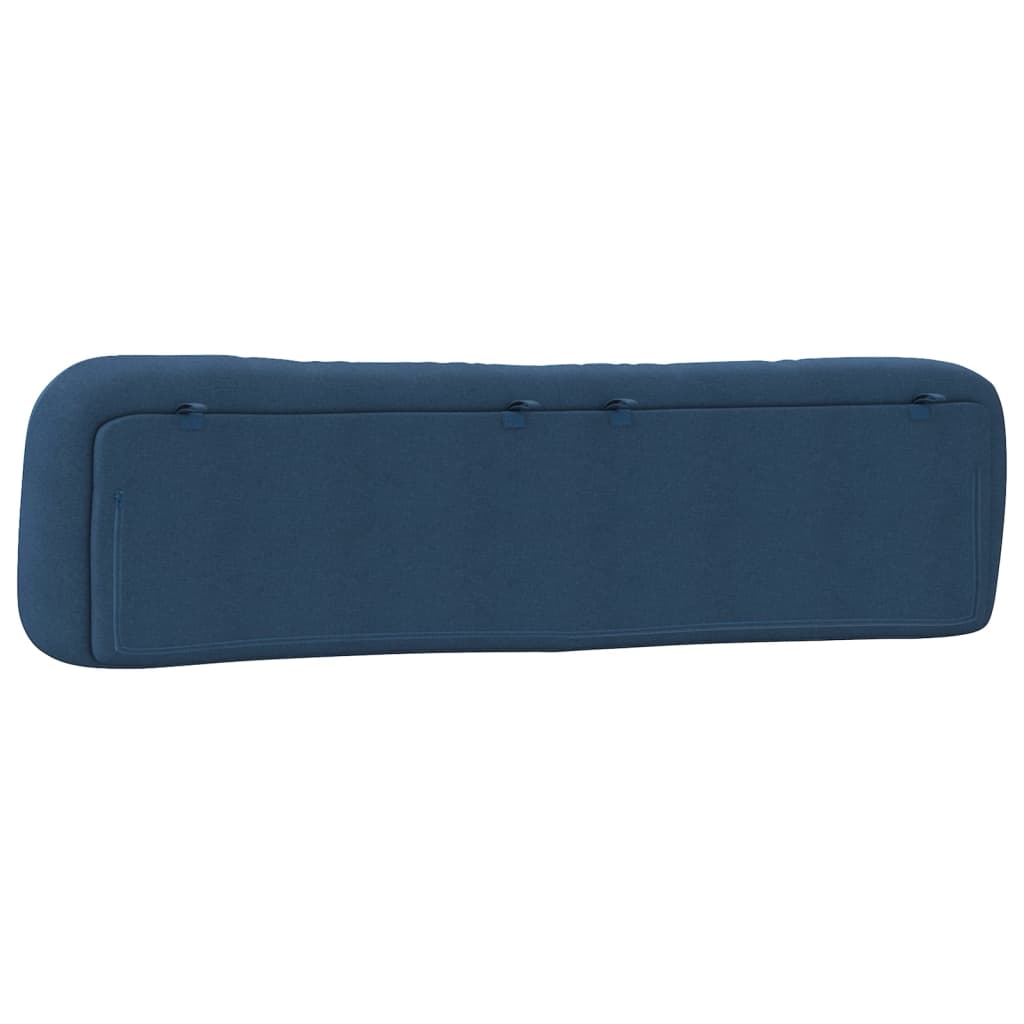 Kopfteil-Kissen "Hvar" Blau 200 cm Stoff