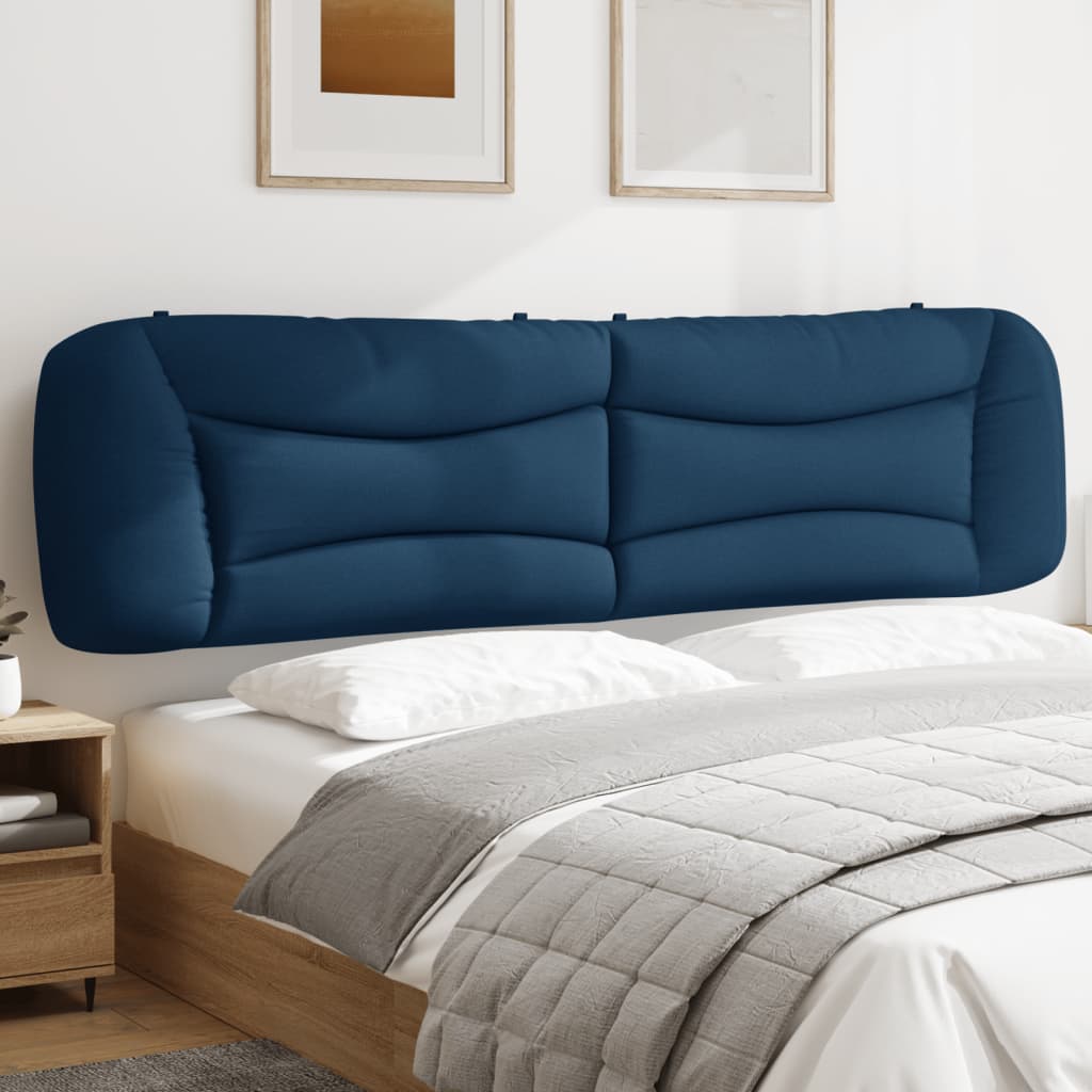 Kopfteil-Kissen "Hvar" Blau 200 cm Stoff