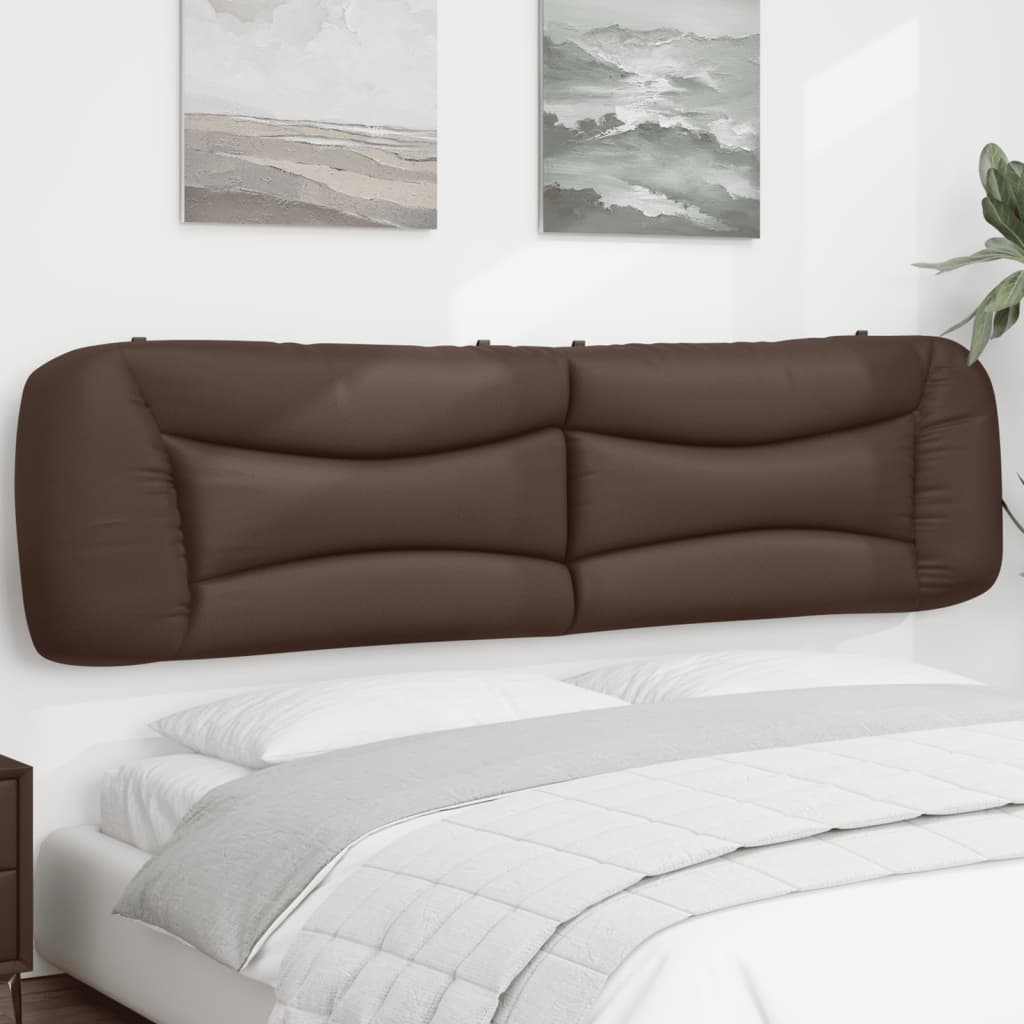Kopfteil-Kissen "Hvar" Braun 200 cm Kunstleder