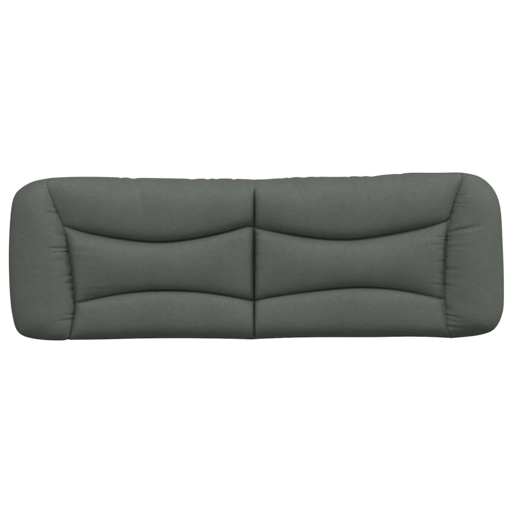 Kopfteil-Kissen "Hvar" Dunkelgrau 152 cm Stoff