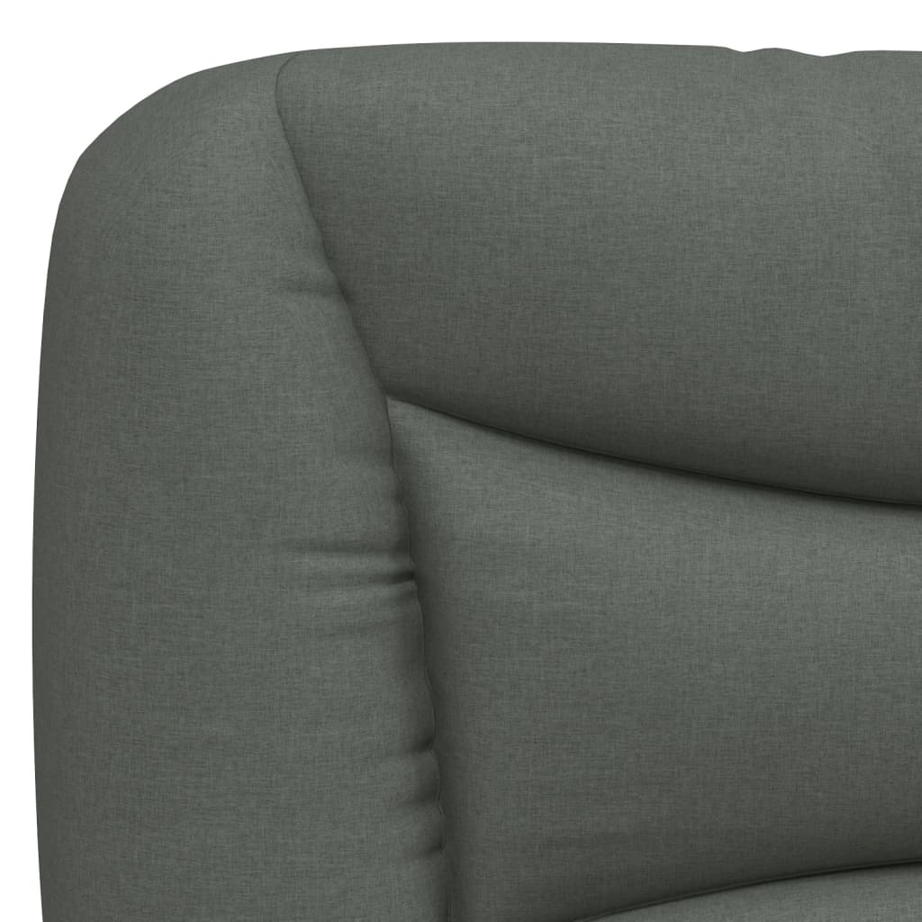 Kopfteil-Kissen "Hvar" Dunkelgrau 152 cm Stoff