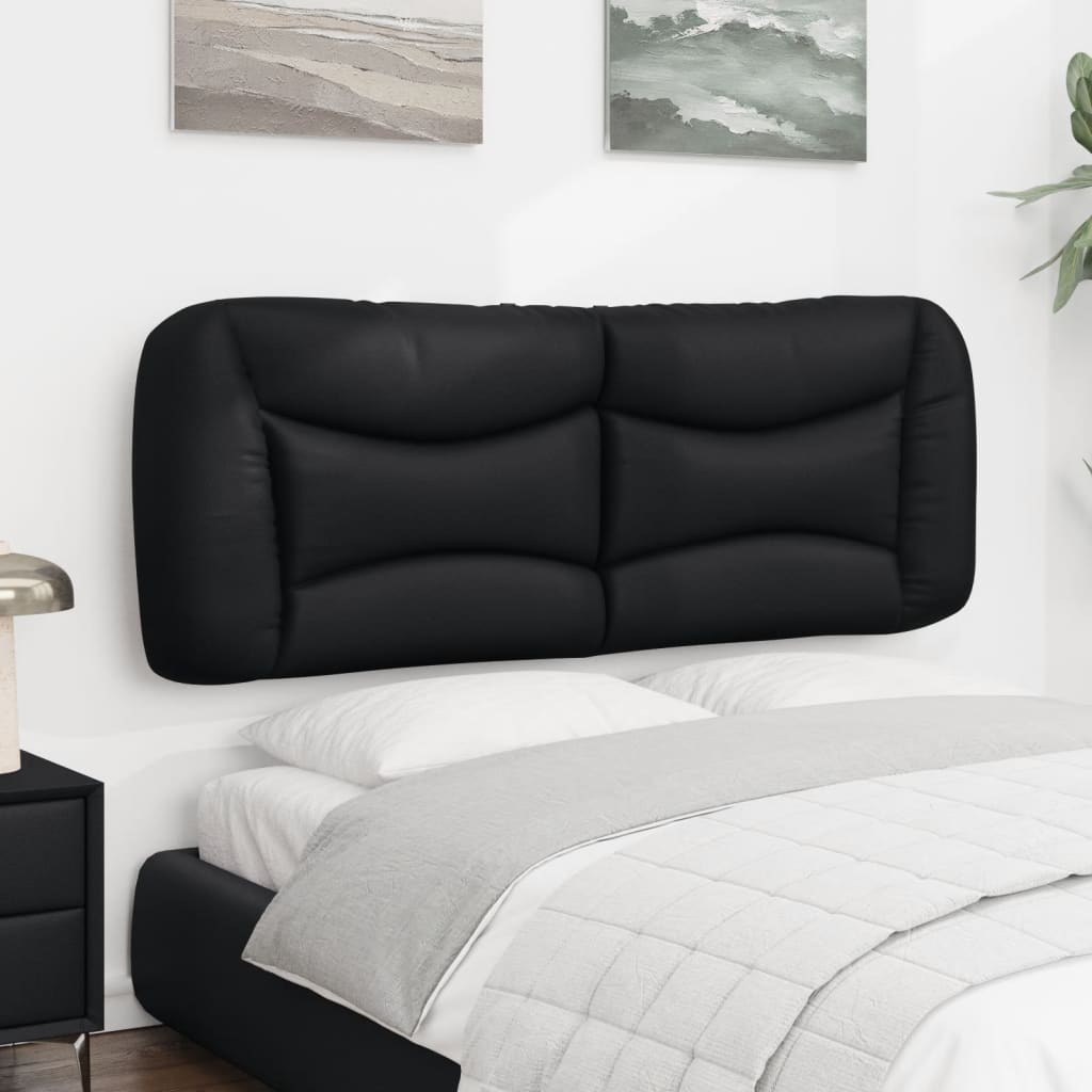 Kopfteilkissen Schwarz 135 cm Kunstleder