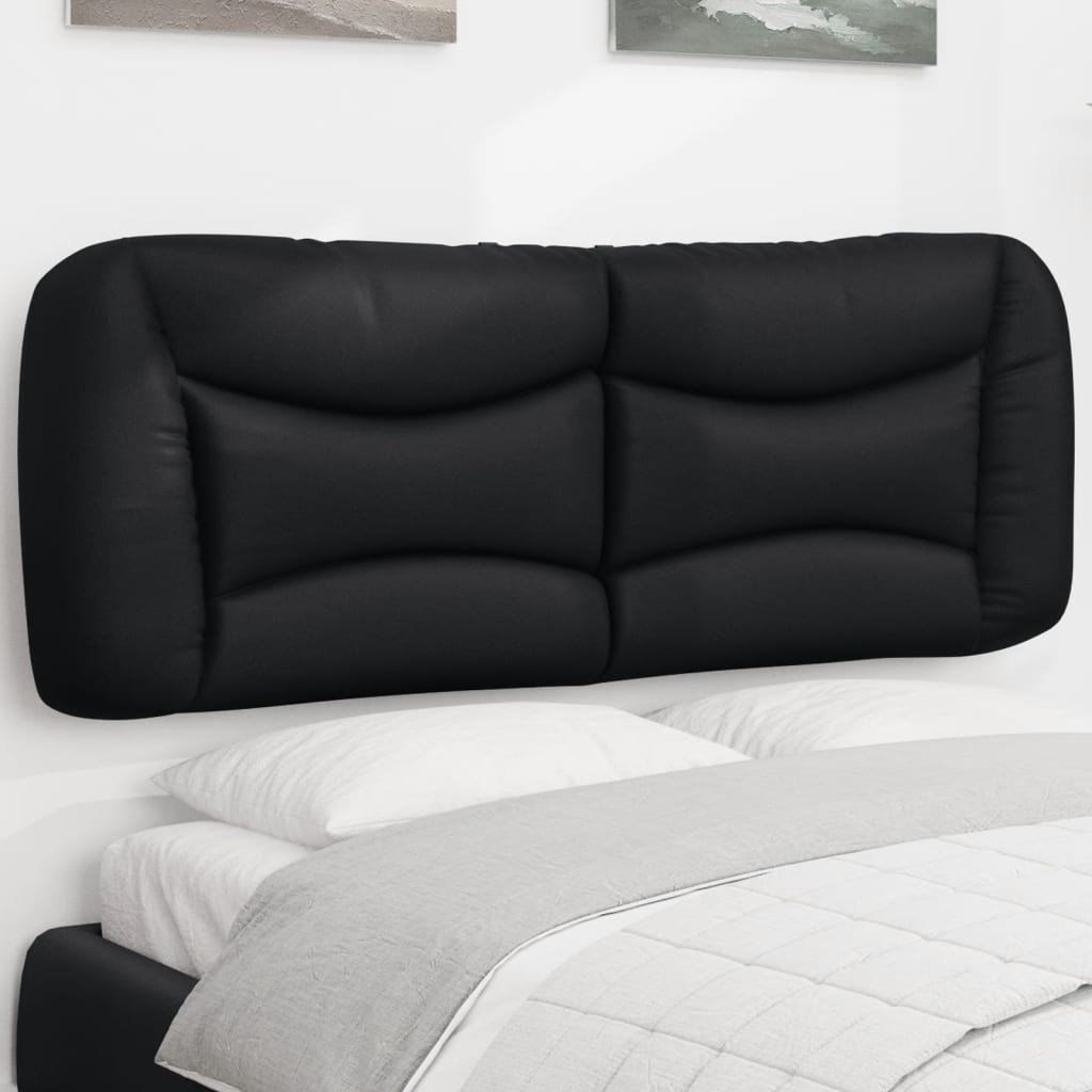 Kopfteilkissen Schwarz 135 cm Kunstleder