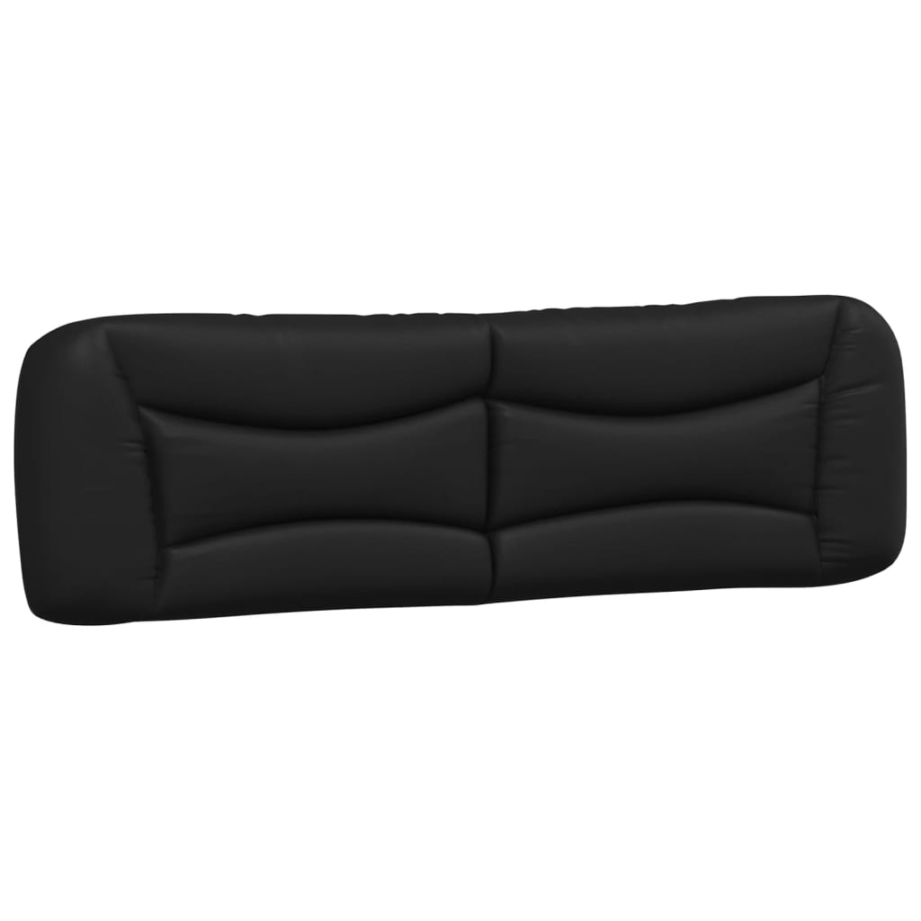 Kopfteilkissen Schwarz 180 cm Kunstleder
