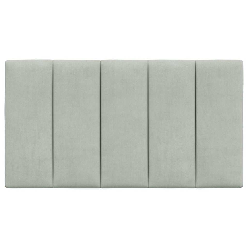 Kopfteil-Kissen "Hanko" Hellgrau 80 cm Samt