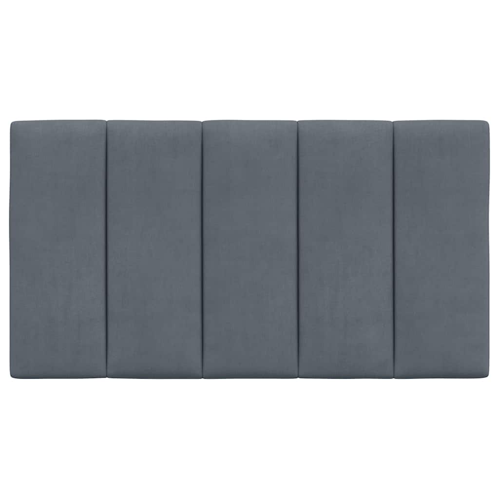 Kopfteil-Kissen "Hanko" Dunkelgrau 80 cm Samt