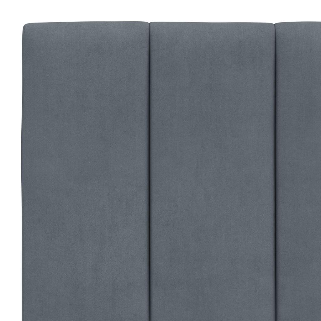 Kopfteil-Kissen "Hanko" Dunkelgrau 80 cm Samt