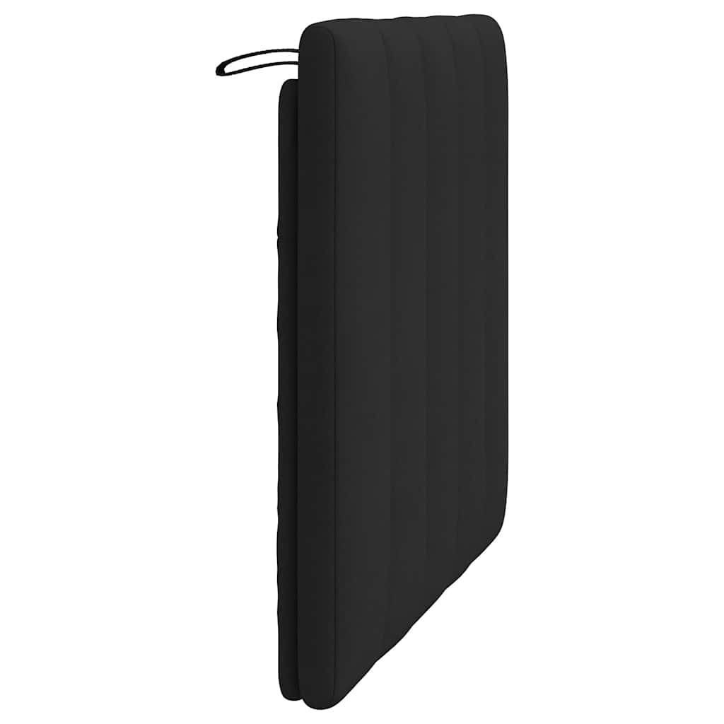 Kopfteil-Kissen "Hanko" Schwarz 80 cm Samt