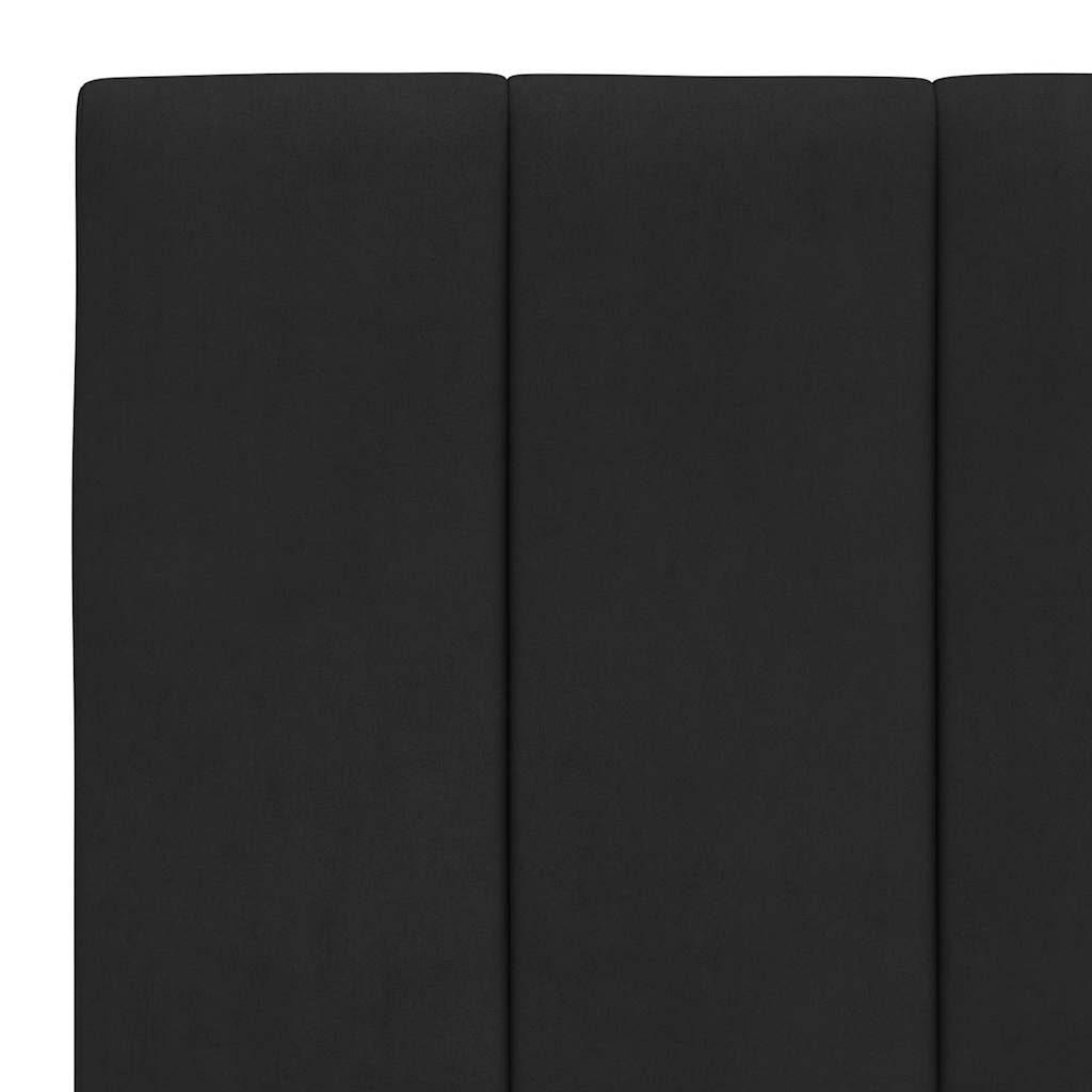 Kopfteil-Kissen "Hanko" Schwarz 80 cm Samt