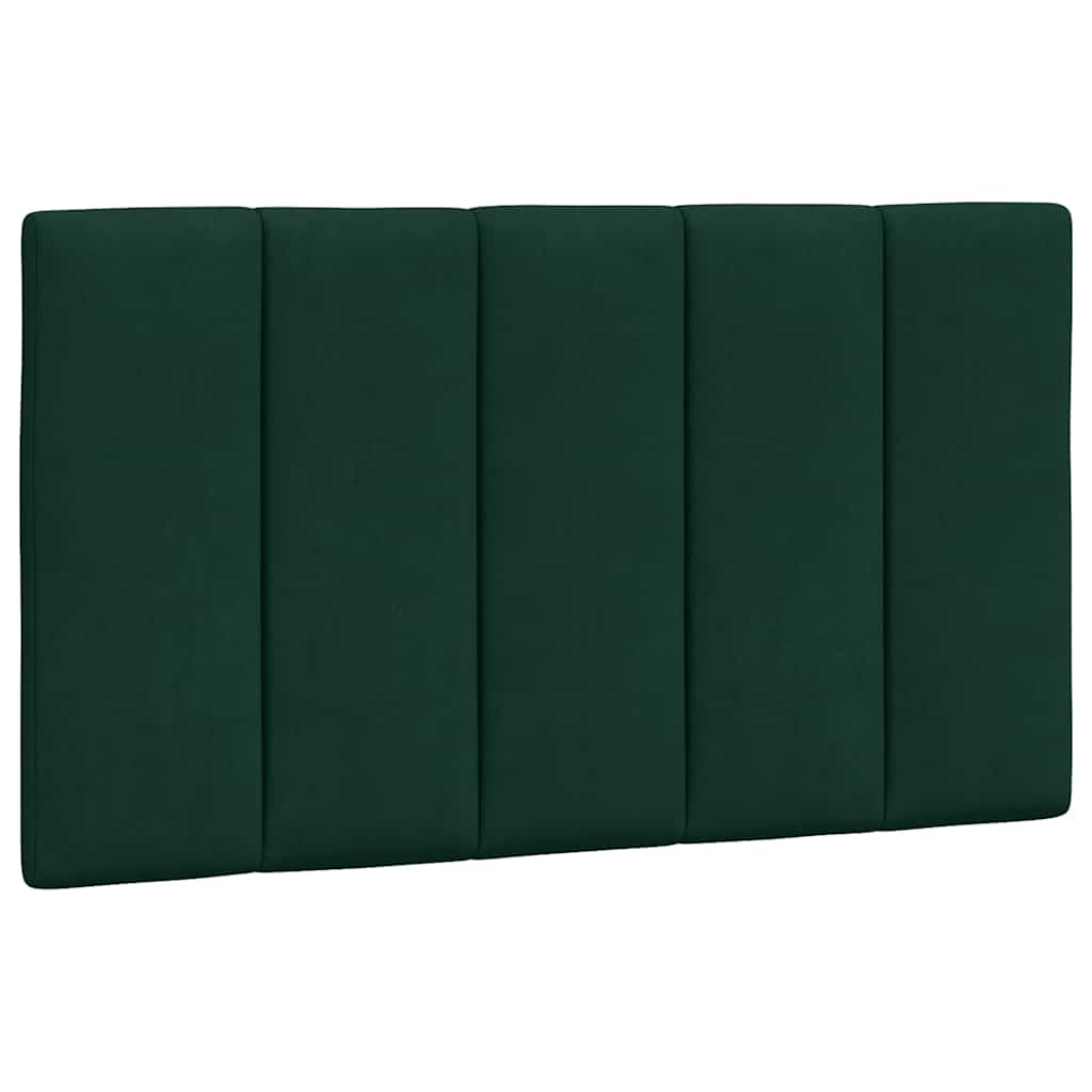 Kopfteil-Kissen "Hanko" Dunkelgrün 80 cm Samt