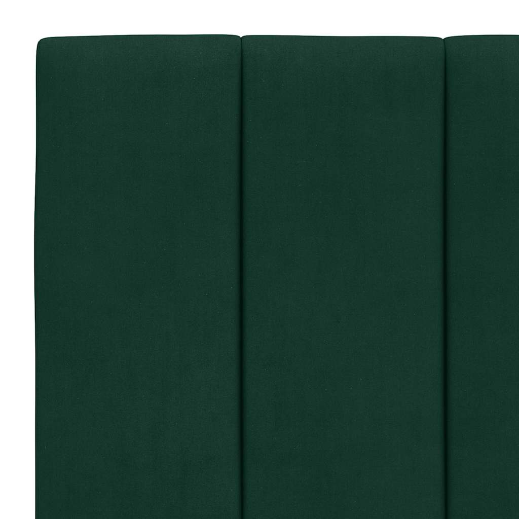 Kopfteil-Kissen "Hanko" Dunkelgrün 80 cm Samt