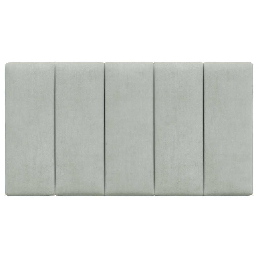 Kopfteil-Kissen "Hanko" Hellgrau 90 cm Samt