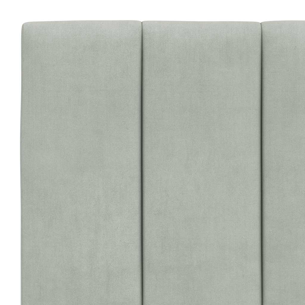 Kopfteil-Kissen "Hanko" Hellgrau 90 cm Samt