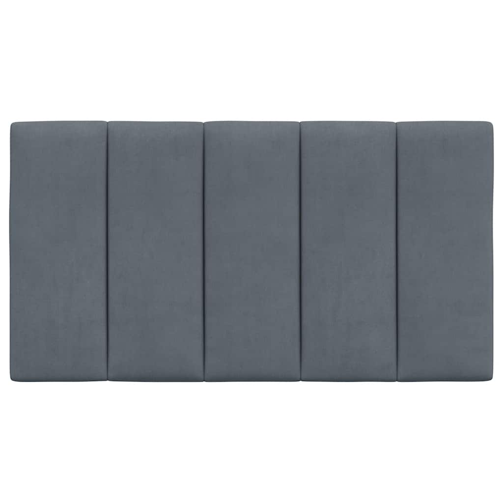 Kopfteil-Kissen "Hanko" Dunkelgrau 90 cm Samt