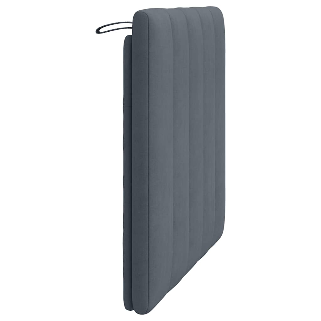 Kopfteil-Kissen "Hanko" Dunkelgrau 90 cm Samt