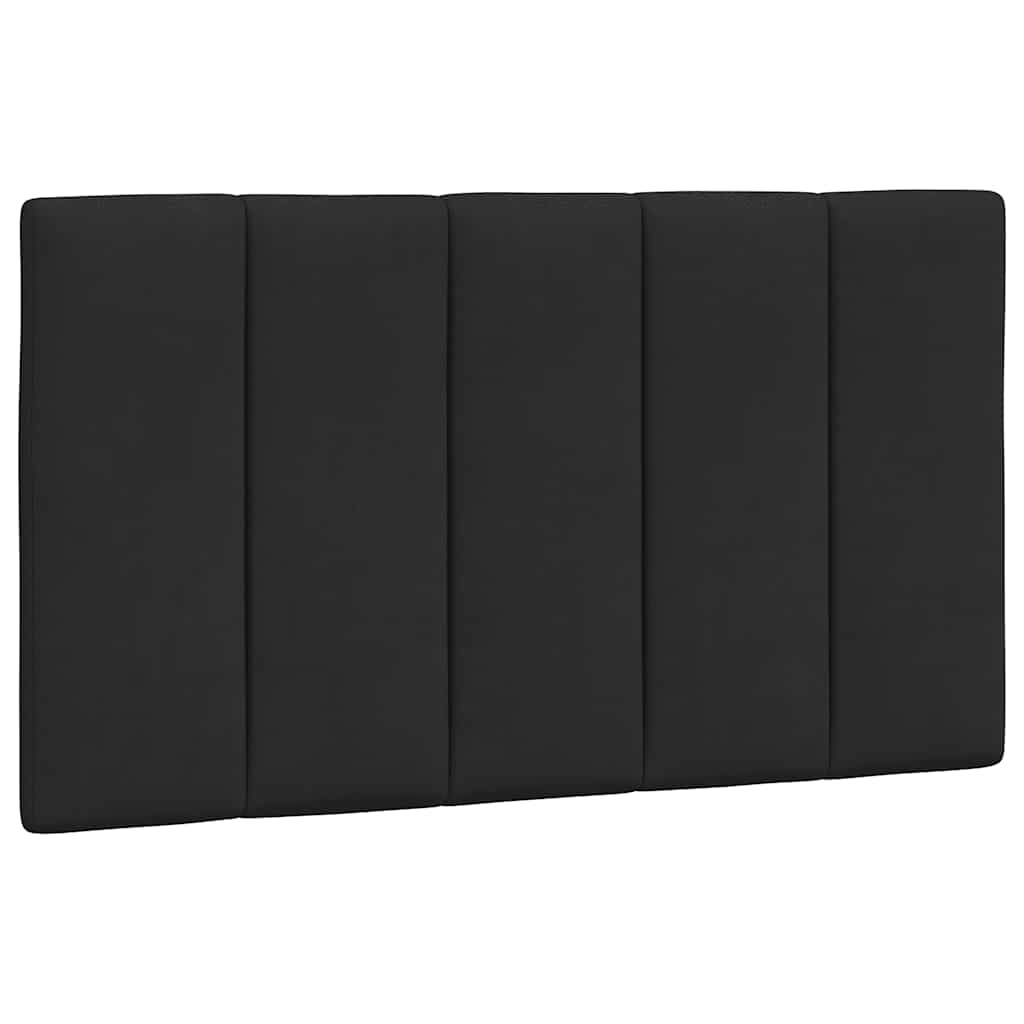 Kopfteil-Kissen "Hanko" Schwarz 90 cm Samt