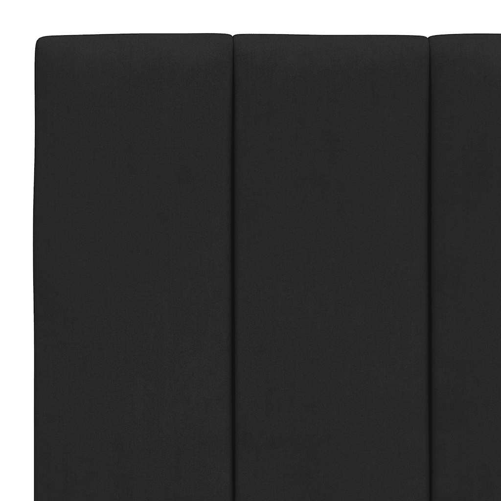 Kopfteil-Kissen "Hanko" Schwarz 90 cm Samt