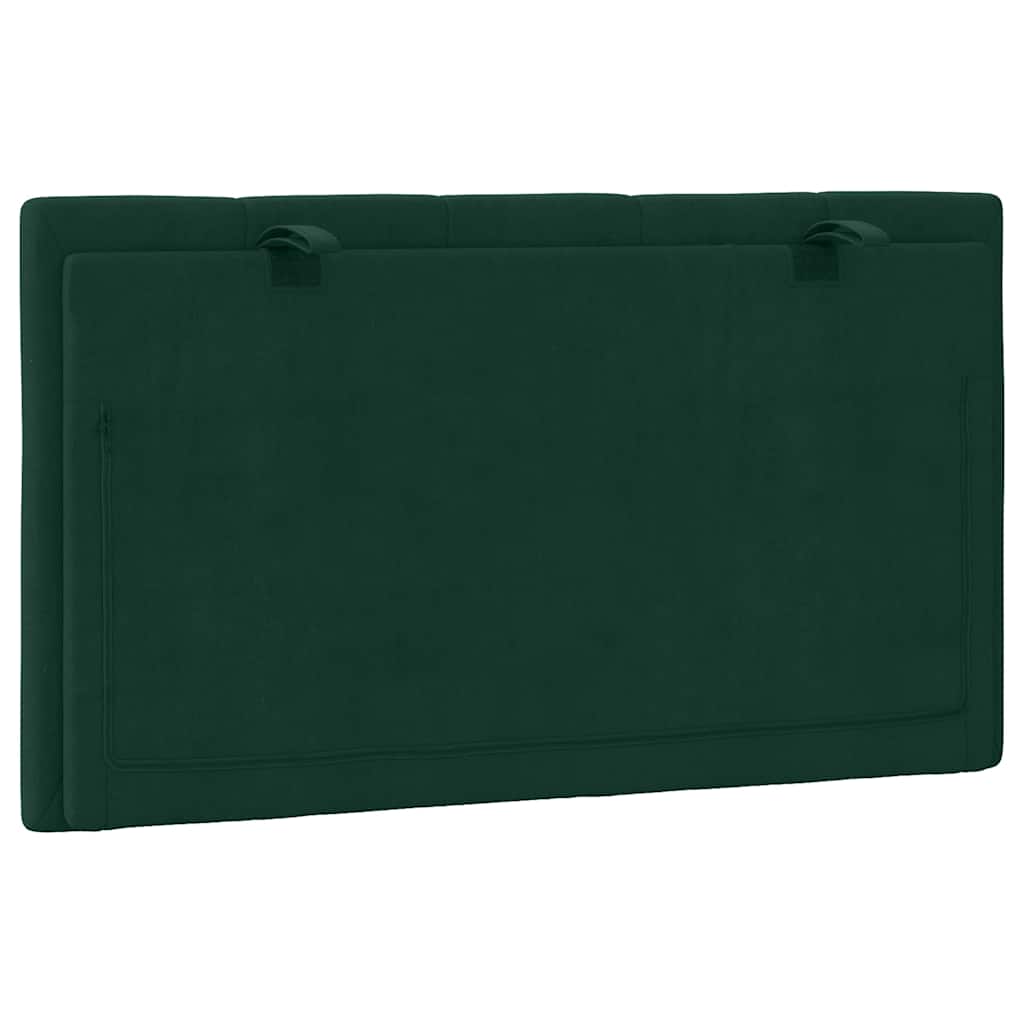 Kopfteil-Kissen "Hanko" Dunkelgrün 90 cm Samt