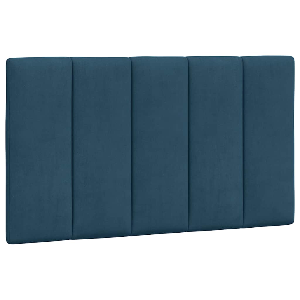 Kopfteil-Kissen "Hanko" Blau 90 cm Samt