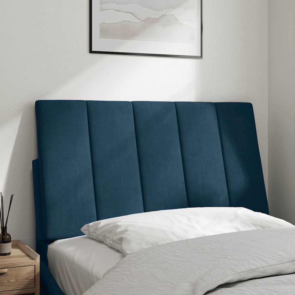 Kopfteil-Kissen "Hanko" Blau 90 cm Samt