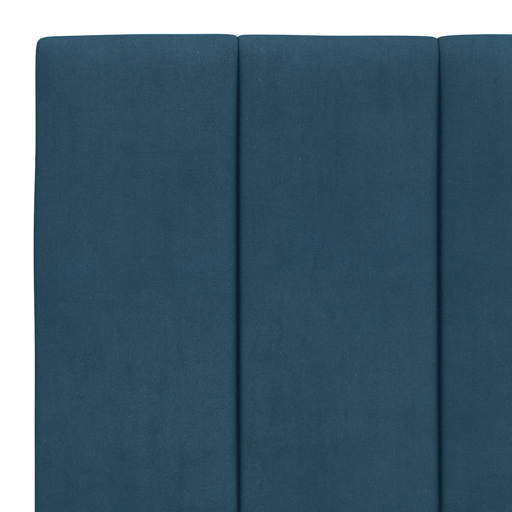 Kopfteil-Kissen "Hanko" Blau 90 cm Samt