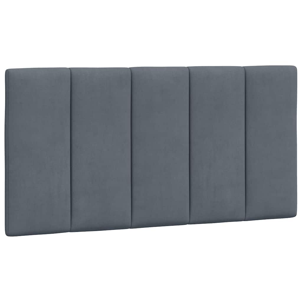 Kopfteil-Kissen "Hanko" Dunkelgrau 100 cm Samt