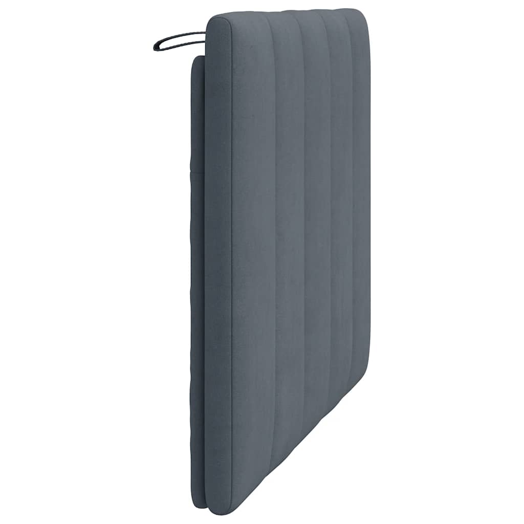Kopfteil-Kissen "Hanko" Dunkelgrau 100 cm Samt